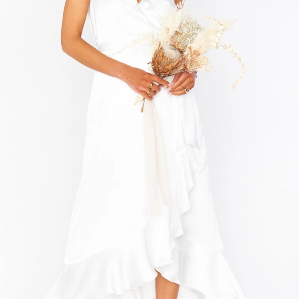 🤍HP🤍Show Me Your MuMu White High Low Dress - Picture 2 of 5